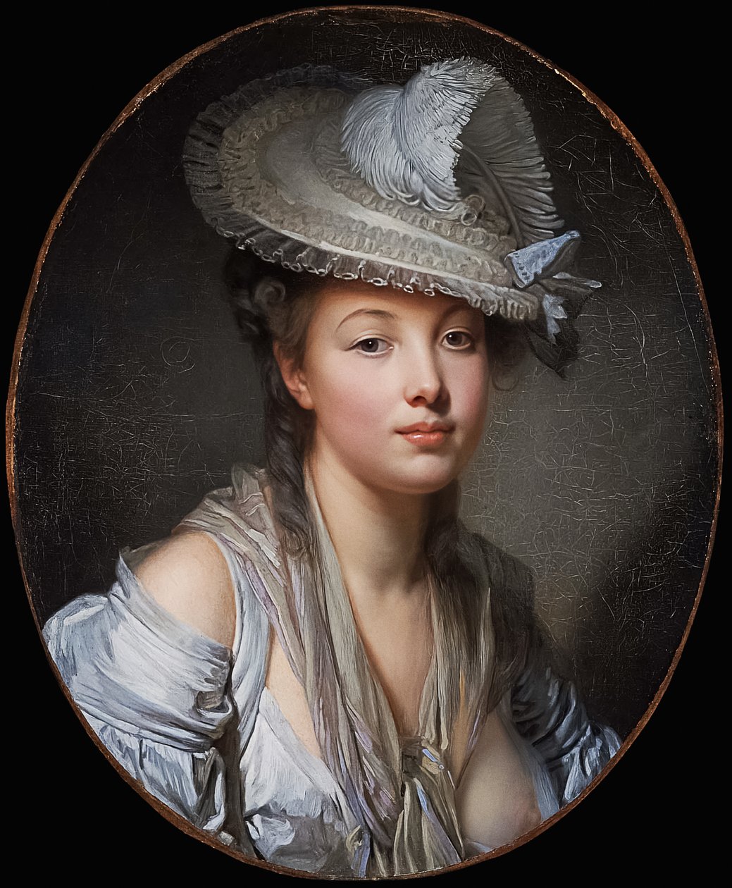法语：Le Chapeau blanc 白帽子 作者 让·巴蒂斯特·格鲁兹