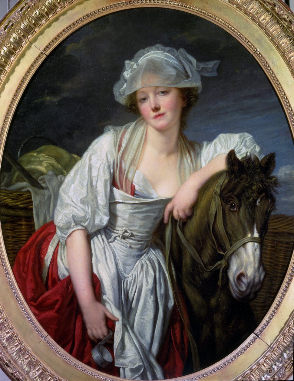 La laitiere 让-巴蒂斯特(Jean Baptiste)-格吕兹(1725-1805)的画作 1780年 太阳。106x86厘米 巴黎，卢浮宫博物馆 作者 让·巴蒂斯特·格鲁兹