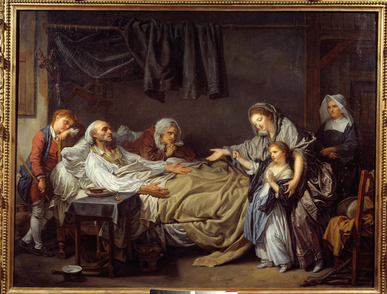 慈善家的夫人。 让·巴蒂斯特·格鲁兹 (Jean Baptiste Greuze) 的绘画 (1725 -1805) 作者 让·巴蒂斯特·格鲁兹
