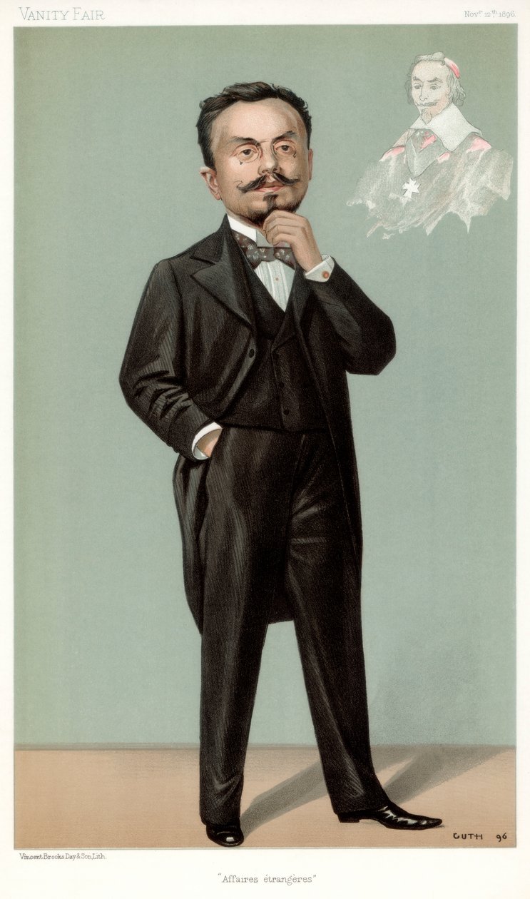 Affaires Etrangeres，法国政治家加布里埃尔·汉诺（Gabriel Hanotaux），1896年 作者 让·巴蒂斯特·古斯