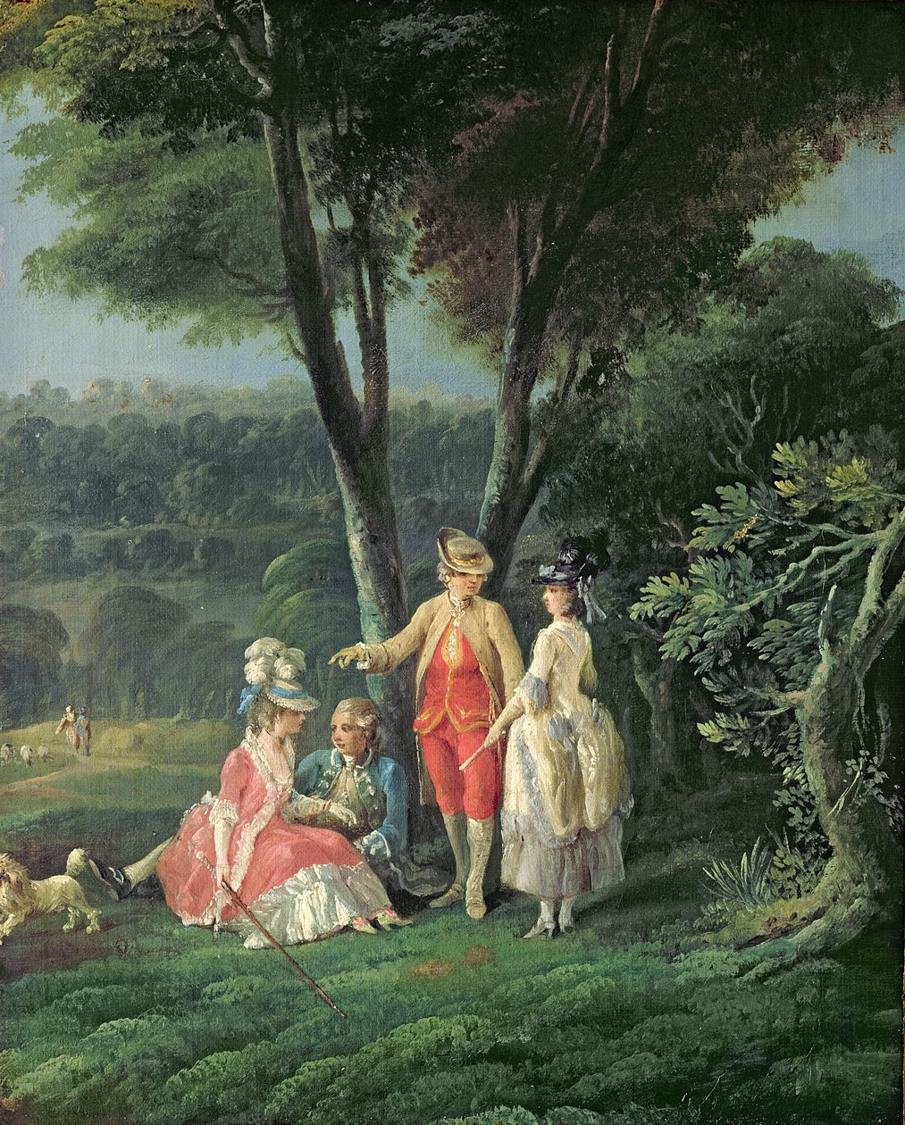 在公园散步 作者 让·巴蒂斯特·希勒（Jean Baptiste Hilair）