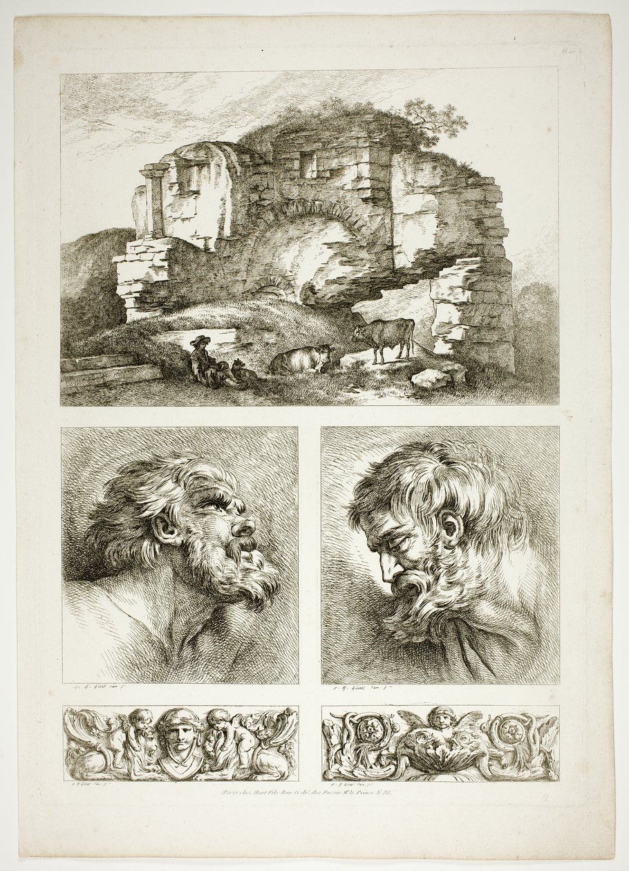 Oeuvres de J. B. Huet 第 38 幅作品之十 作者 让·巴蒂斯特·休特