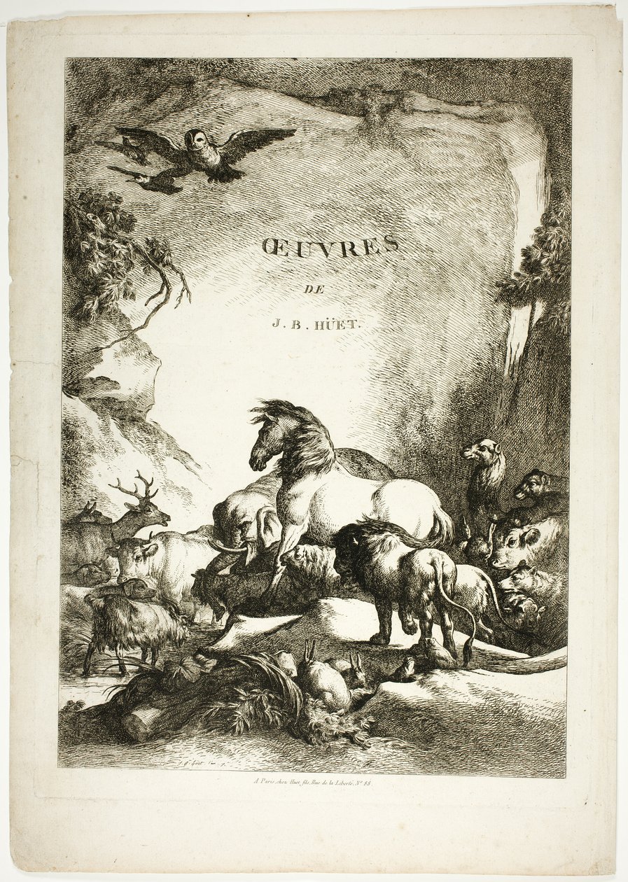 Oeuvres de J. B. Huet 的扉页 作者 让·巴蒂斯特·休特