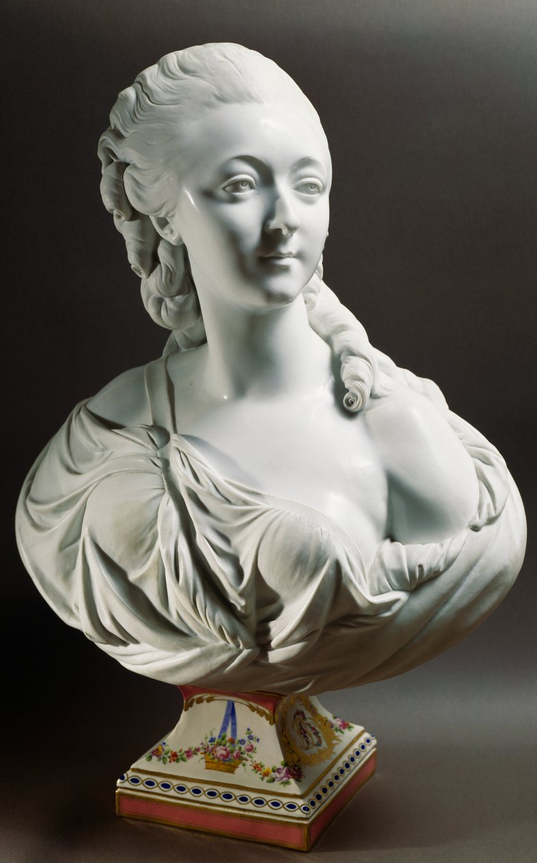杜巴里伯爵夫人玛丽·珍妮·贝库 (1743-1793) 的半身像 作者 让·巴蒂斯特二世·莱莫恩
