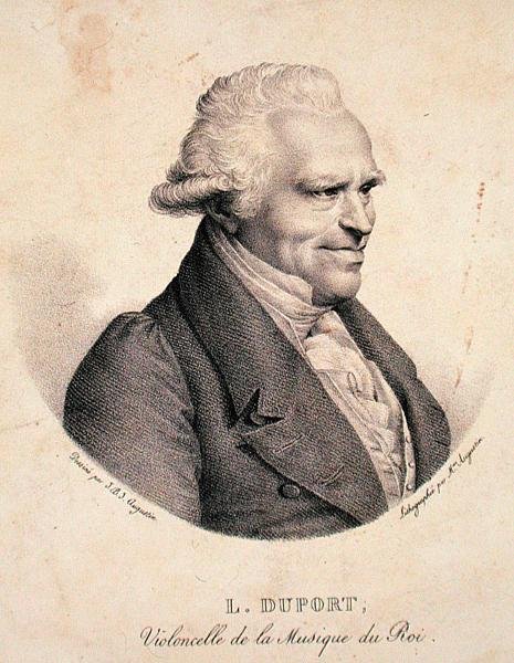 Jean-Louis Duport (1749-1819)，奥古斯丁夫人雕刻（平版）。 作者 让·巴蒂斯特·雅克（后）奥古斯丁
