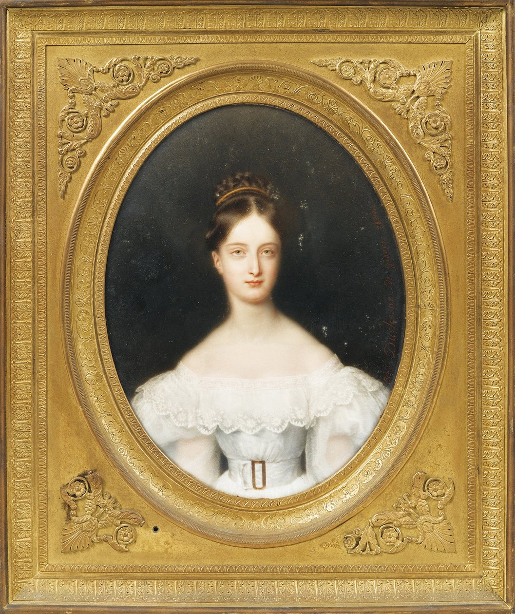 克莱门汀-德-奥尔良公主（博若莱小姐）--奥尔良的克莱门汀公主（1817-1907），萨克森-科堡和哥达的公主，由让-巴蒂斯特-约瑟夫-杜塞纳（1770-1856）担任。 作者 让·巴蒂斯特（Joseph Duchesne）