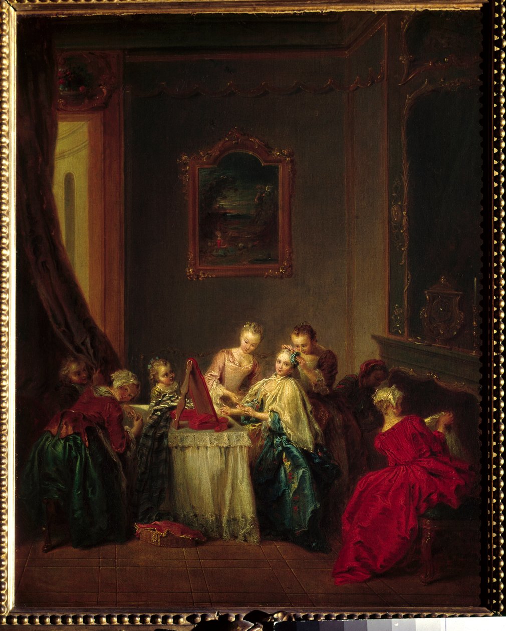 Jean Baptiste Pater (1695-1736) 18 世纪太阳的厕所绘画。 0.47x0.37 m 巴黎，卢浮宫 作者 让·巴蒂斯特·约瑟夫·帕特