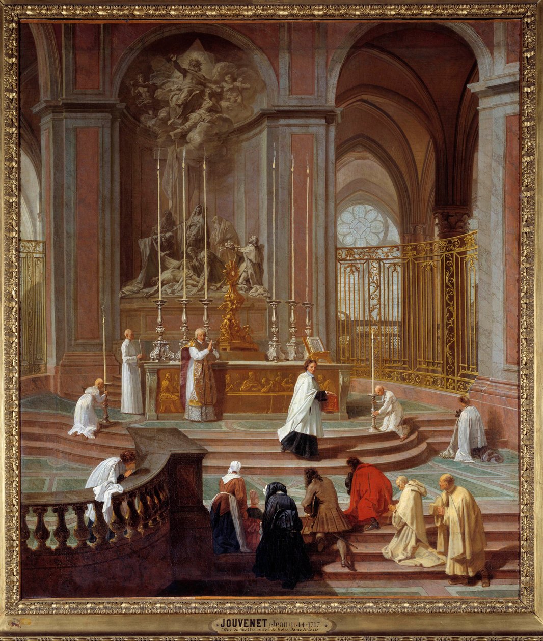 La Porte教士的弥撒或巴黎圣母院的主祭坛 画家：Jean Jouvenet (1644-1717) 1708-1710 Dim.1,62 x 1,41米 - 拉波特教士的弥撒或巴黎圣母院的主祭坛。让-茹维内(1644-1717)的画作 1708-1710年 作者 让·巴蒂斯特（Jean Baptiste Jouvenet）