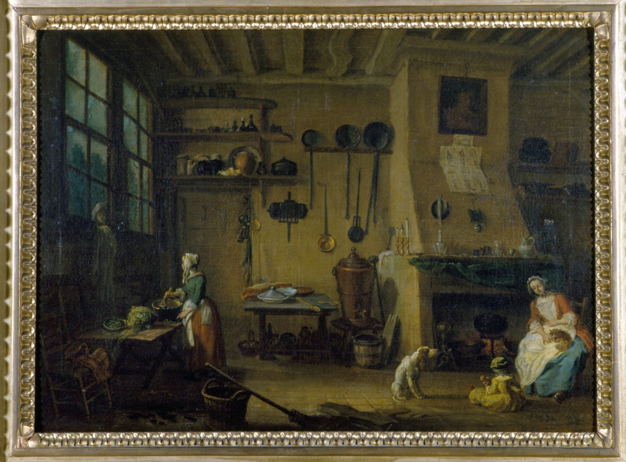 资产阶级美食 - J.B Lallemand (1716 - 1803) 的画作，17 世纪末，第戎美术博物馆。 作者 让·巴蒂斯特·拉勒曼德