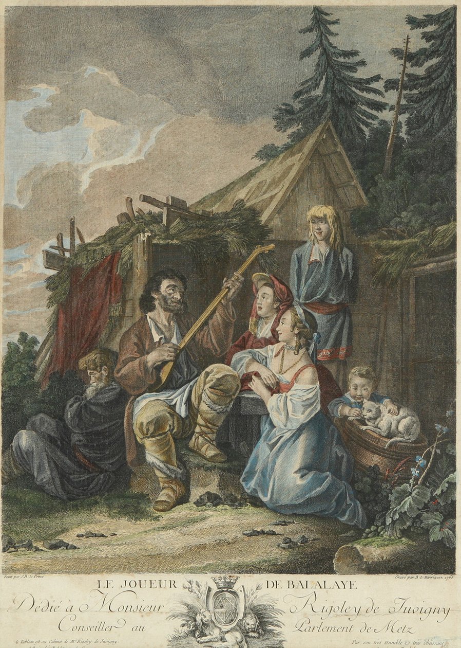 Balalaika Player，1765年 作者 让·巴蒂斯特·勒·普林斯