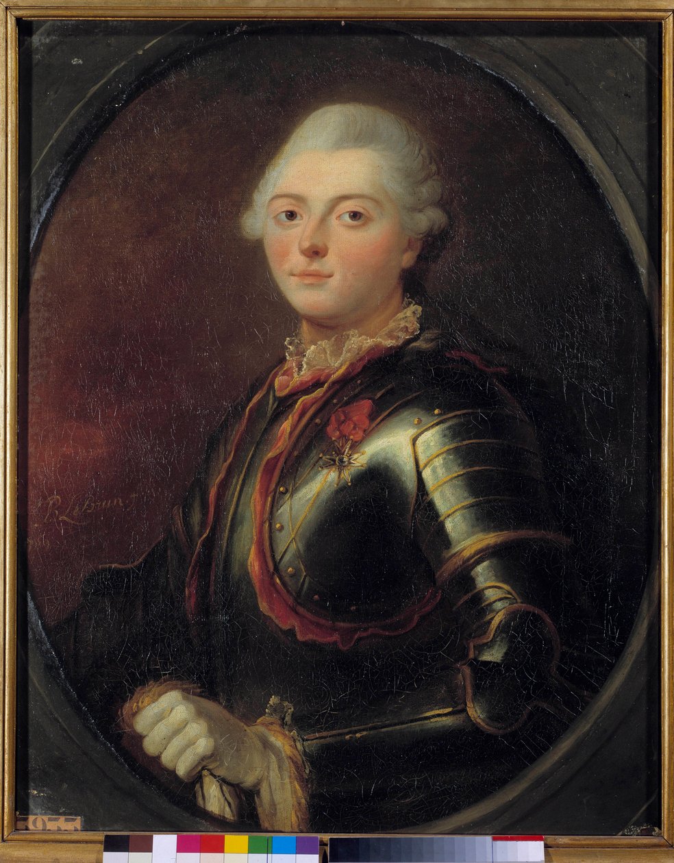 Portrait of Admiral Charles Henri Theodat, Count of Estaing (1729-1794) Painting by Jean Baptiste the Brun (1748-1813) 1769. Dim 0,83 x 0,66 m Versailles, Musee du Chateau 作者 让·巴蒂斯特·勒布朗（Jean Baptiste Lebrun）