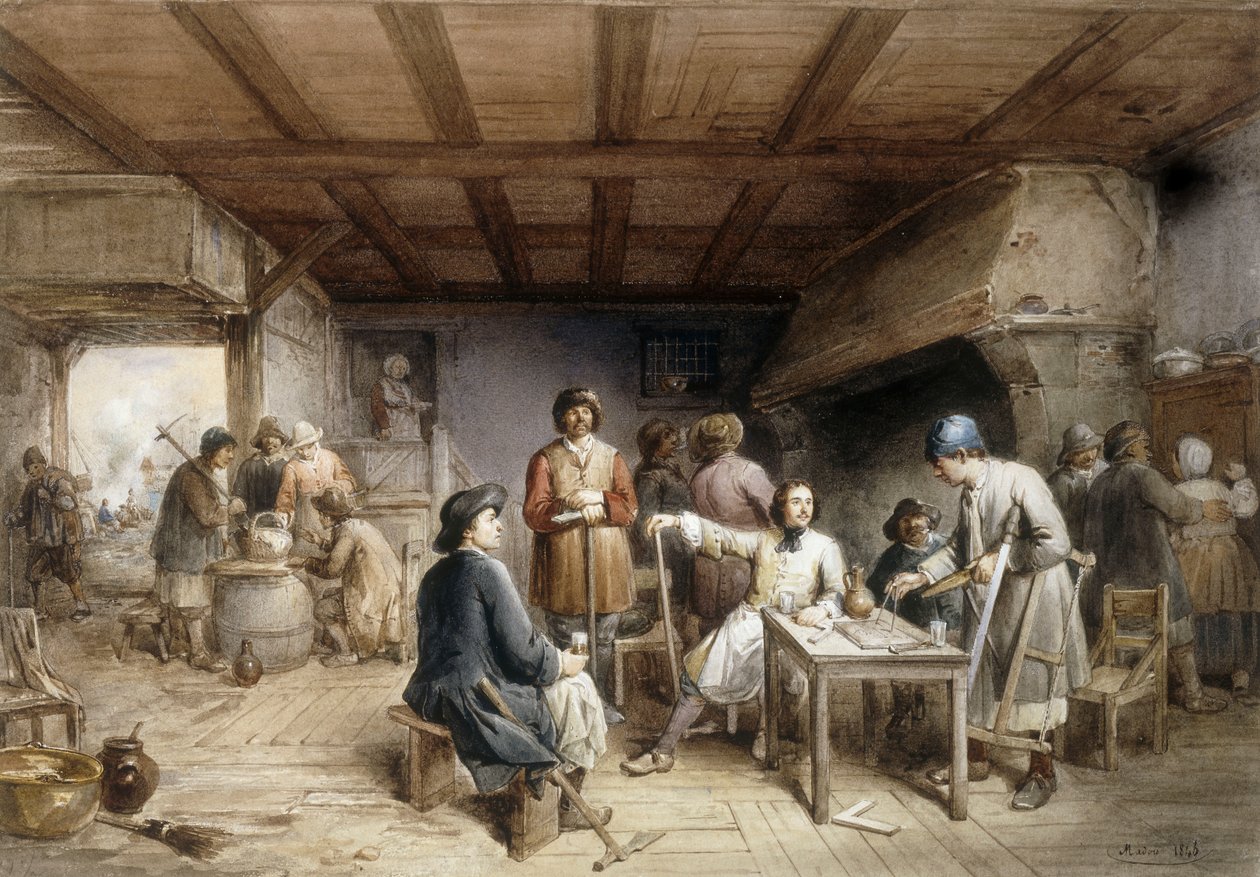 船东休息，1846年 作者 让·巴蒂斯特·马杜