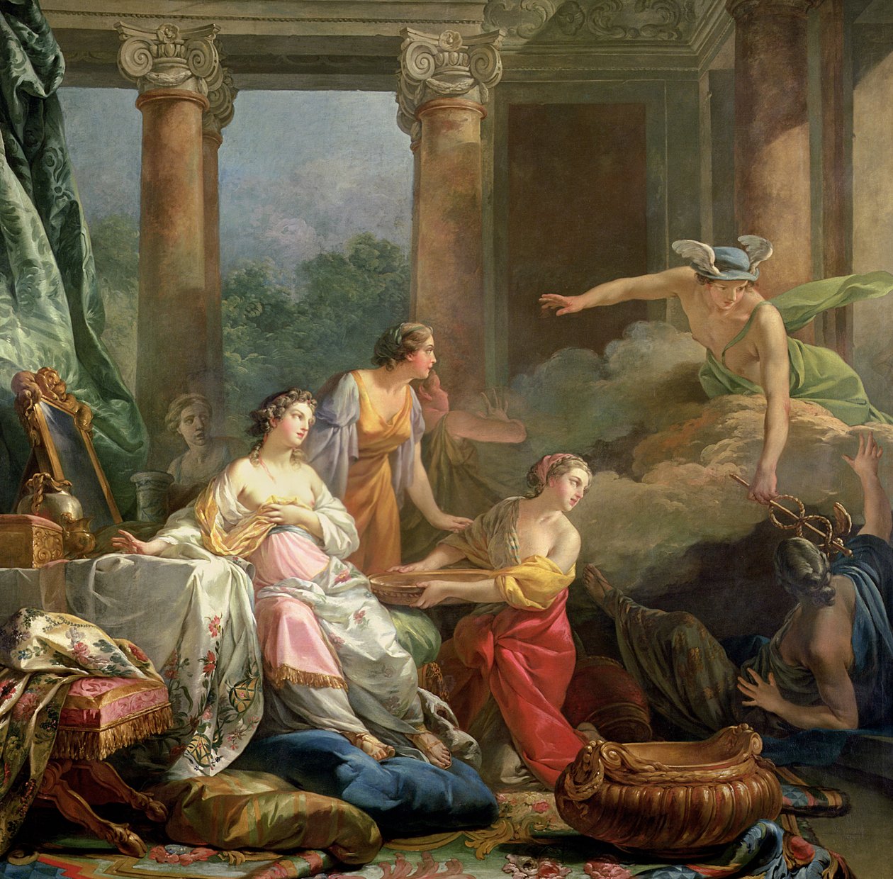 Mercury，Herse和Aglauros，1763 作者 让·巴蒂斯特·玛丽·皮埃尔
