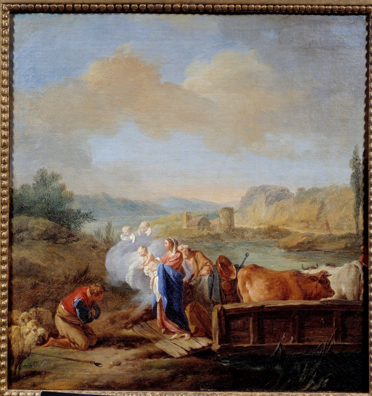 让·巴蒂斯特·皮埃尔 (1713-1789) 18 世纪太阳在埃及的飞行绘画。 047x0,45 m 鲁昂，Musee des Beaux Arts 作者 让·巴蒂斯特·玛丽·皮埃尔