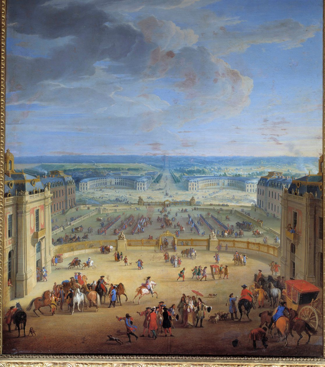 从凡尔赛城堡看到的 Les Ecuries，取自大理石庭院，Francoise d
