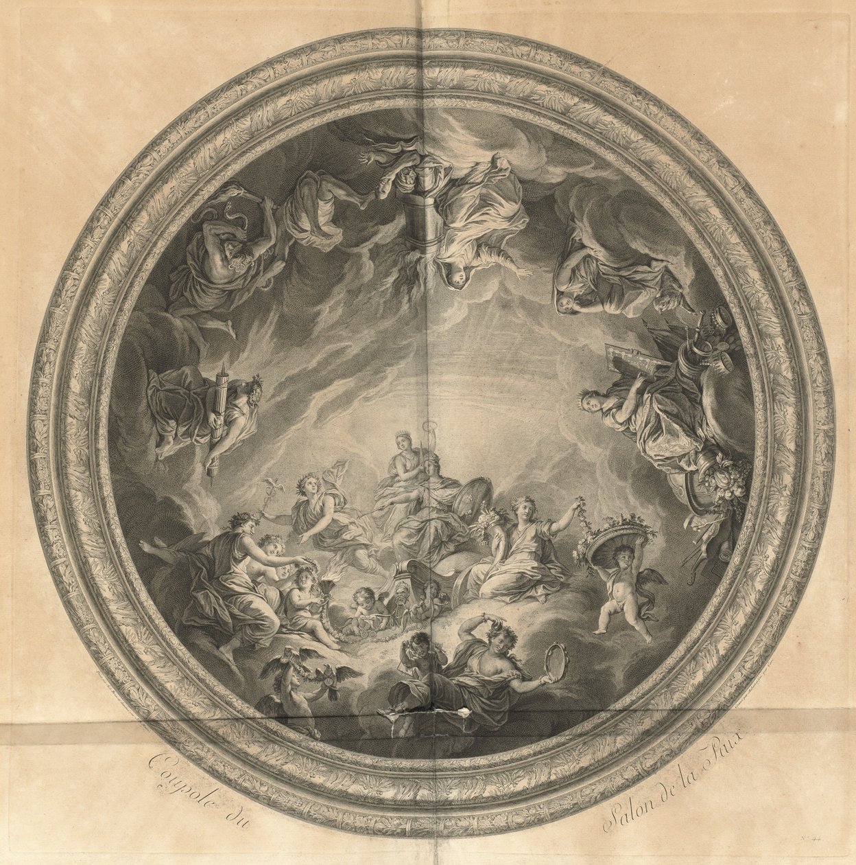 和平沙龙的冲天炉（Cupola of the Salon de la Paix）[pl. 44] 。 作者 让·巴蒂斯特弥撒