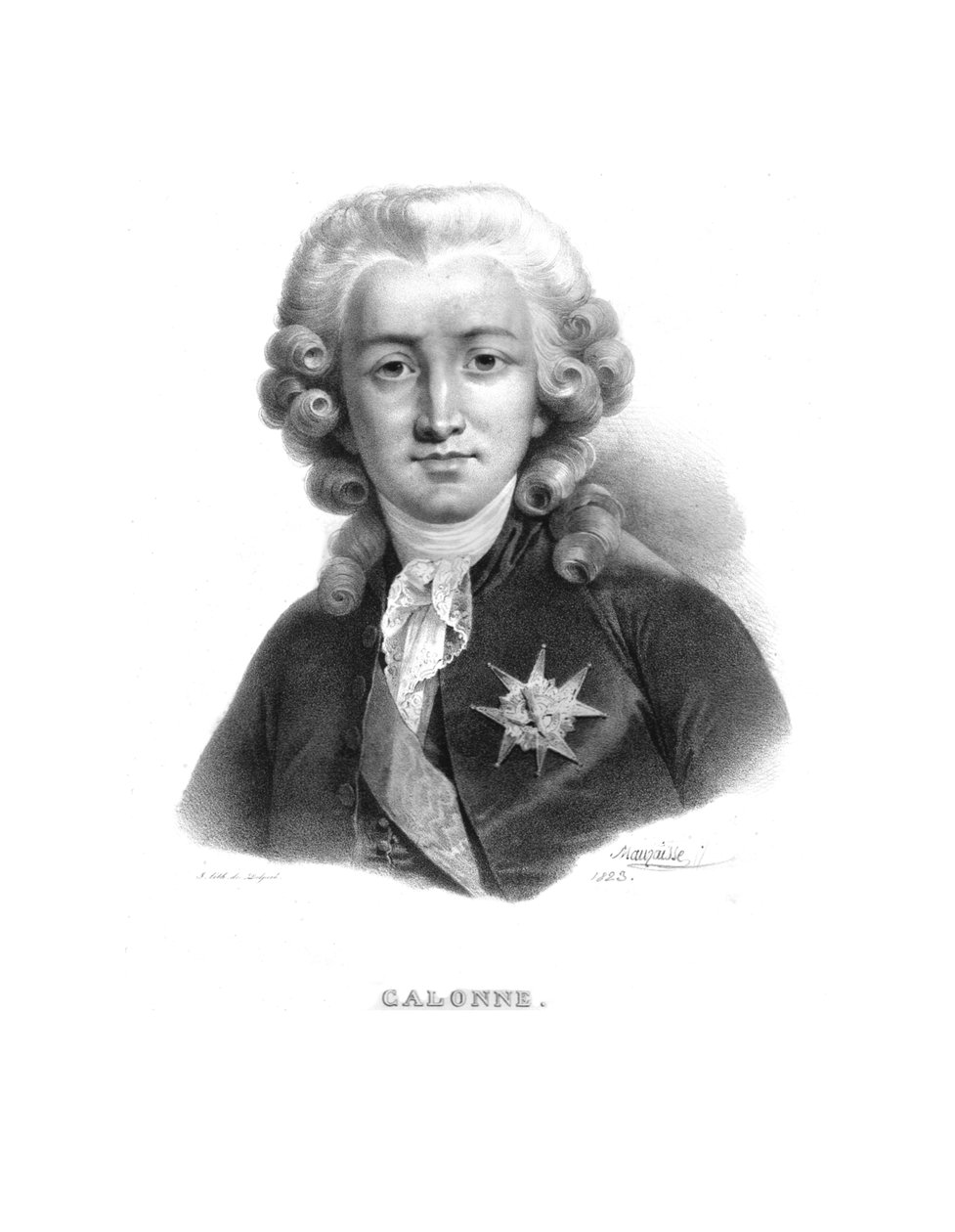 查尔斯·亚历山大·德·卡隆（Charles Alexandre de Calonne），约1820年代。 作者 让·巴蒂斯特·毛泽西