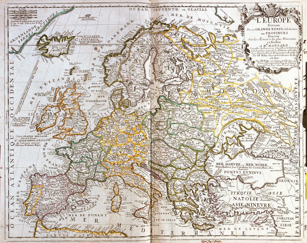 欧洲地图 作者 让·巴蒂斯特·诺林（Jean Baptiste Nolin）