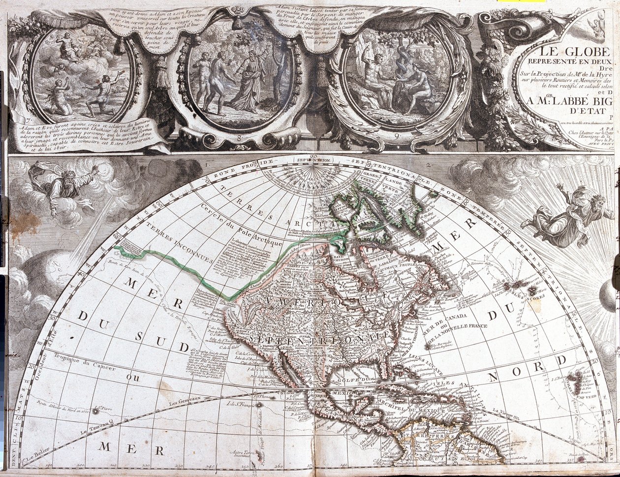 Map of North America 作者 让·巴蒂斯特·诺林（Jean Baptiste Nolin）