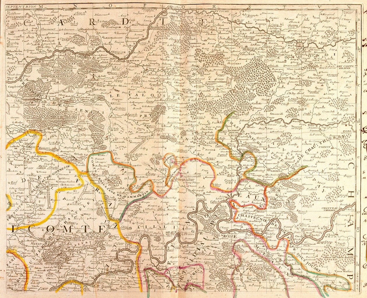 法兰西岛东北部地图 作者 让·巴蒂斯特·诺林（Jean Baptiste Nolin）
