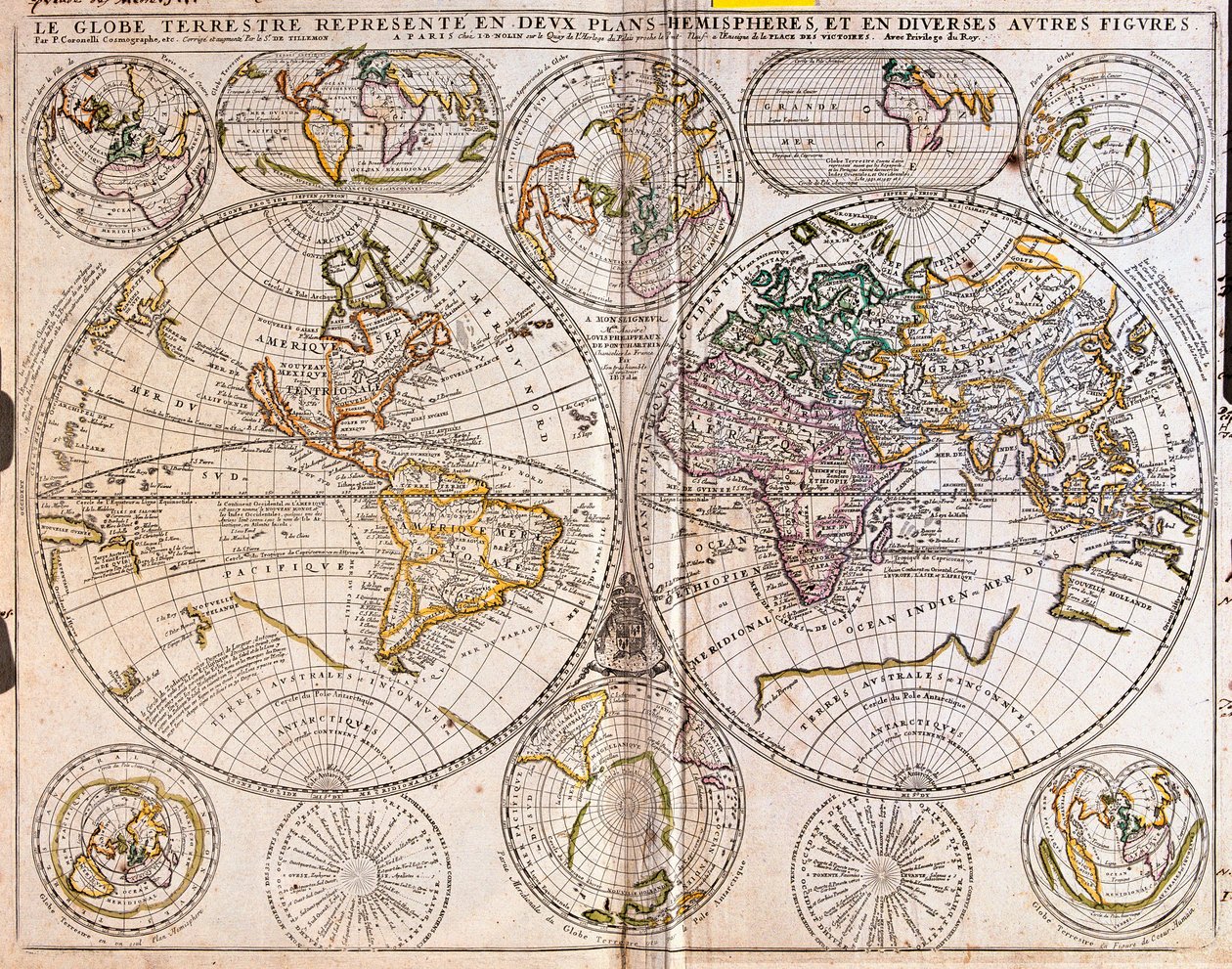 世界地图（蚀刻版） 作者 让·巴蒂斯特·诺林（Jean Baptiste Nolin）