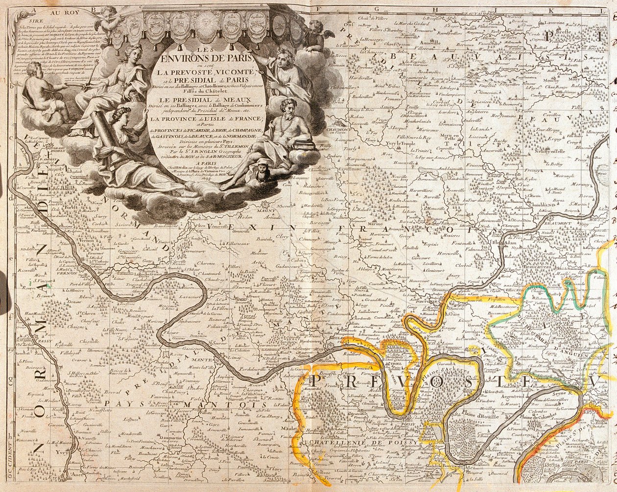 法兰西岛西北部的地图 作者 让·巴蒂斯特·诺林（Jean Baptiste Nolin）