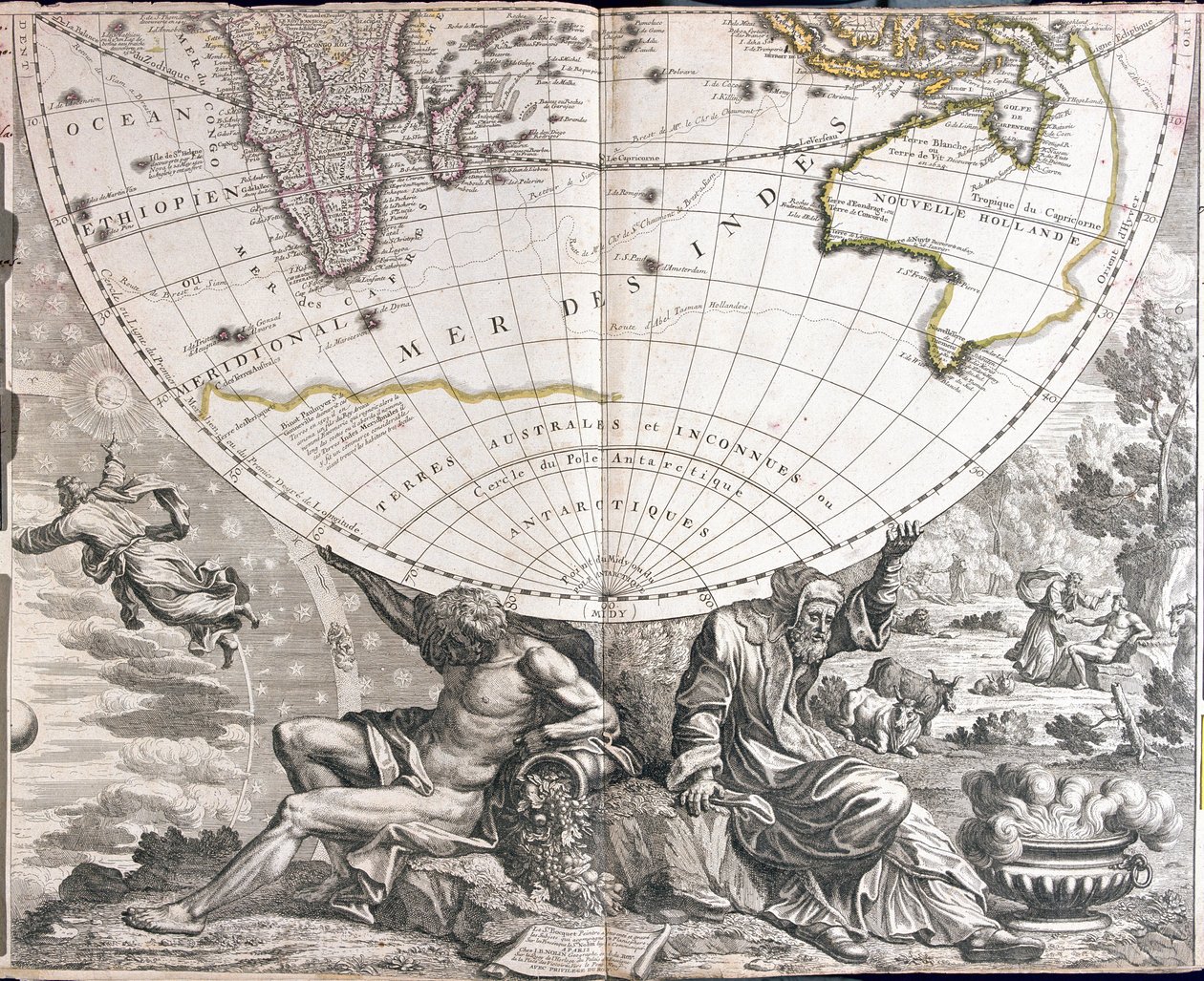 世界南半球的地图 作者 让·巴蒂斯特·诺林（Jean Baptiste Nolin）