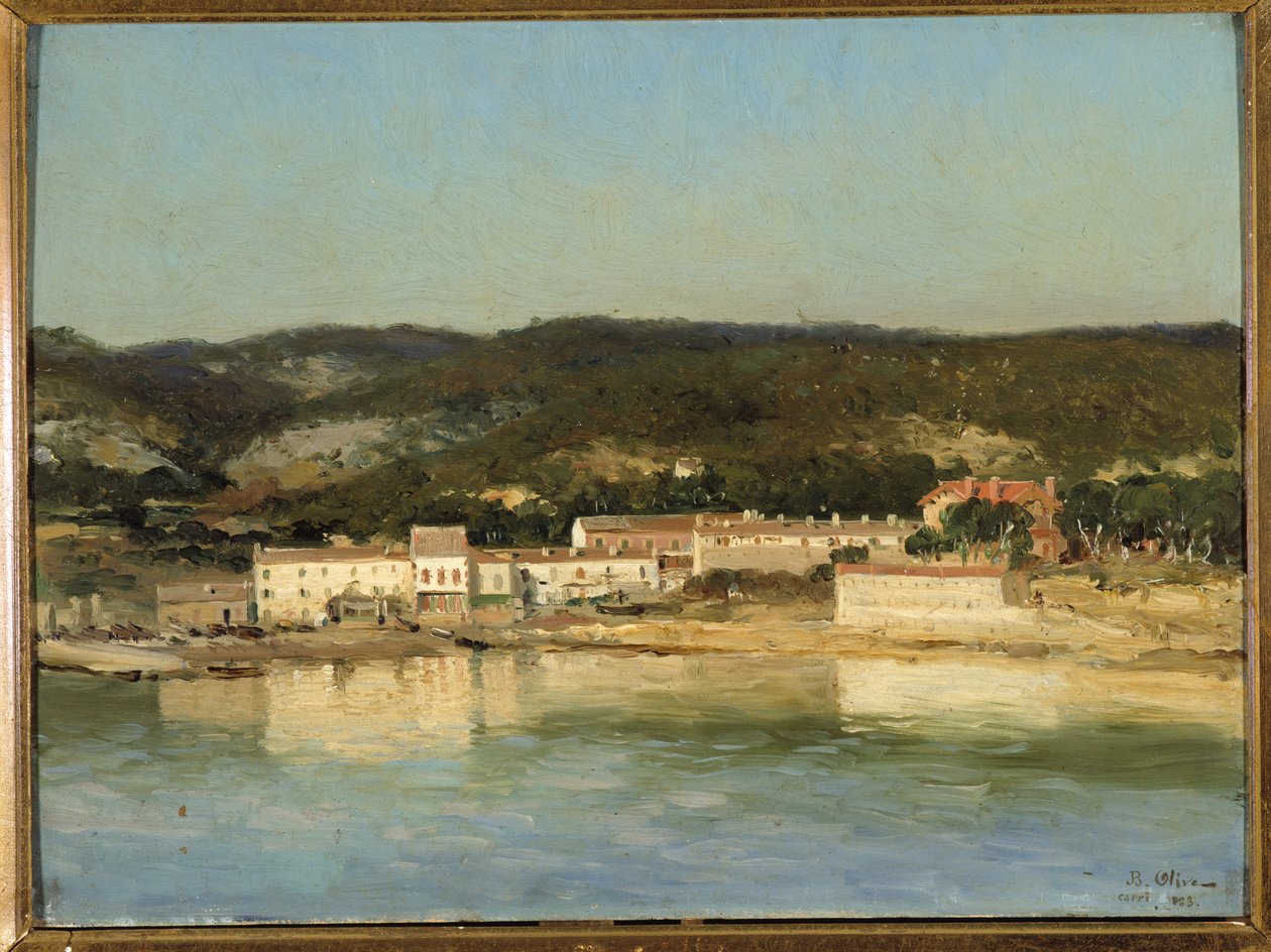 在 Bouches du Rhone 的 Carry le Rouet 镇的景色 作者 让·巴蒂斯特·奥利夫（Jean Baptiste Olive）