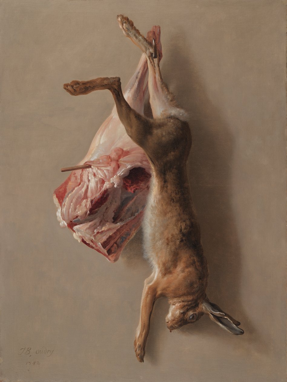 一只野兔和一条羊腿 作者 让·巴蒂斯特·奥德里（Jean Baptiste Oudry）