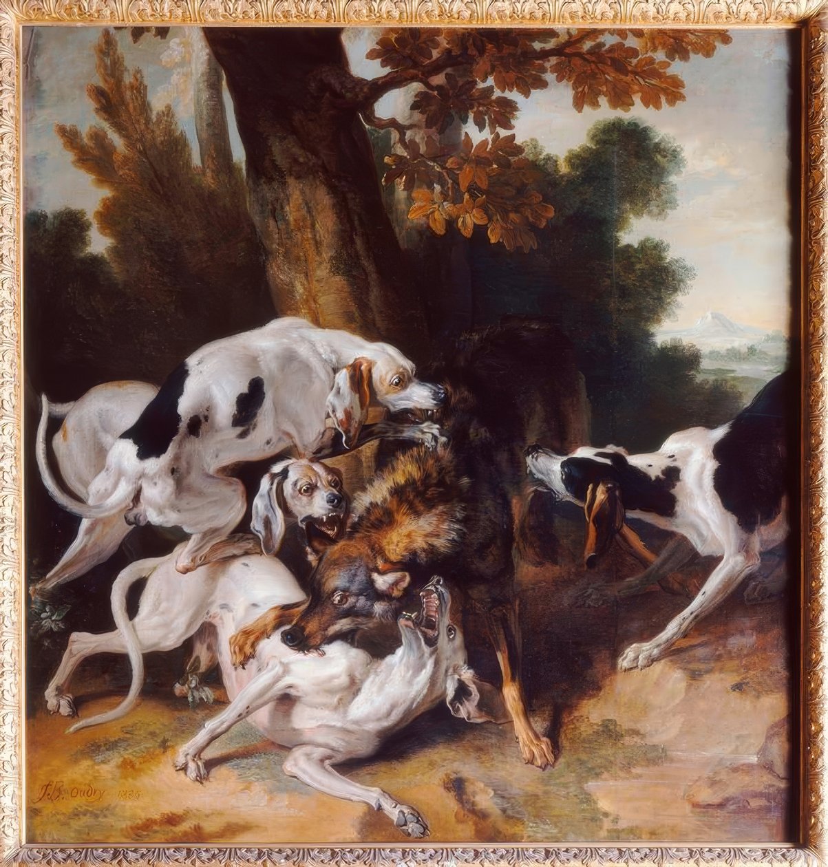 欧德瑞（J.-B.Oudry），《狼的哈拉利（Wolfsjagd）》 作者 让·巴蒂斯特·奥德里（Jean Baptiste Oudry）