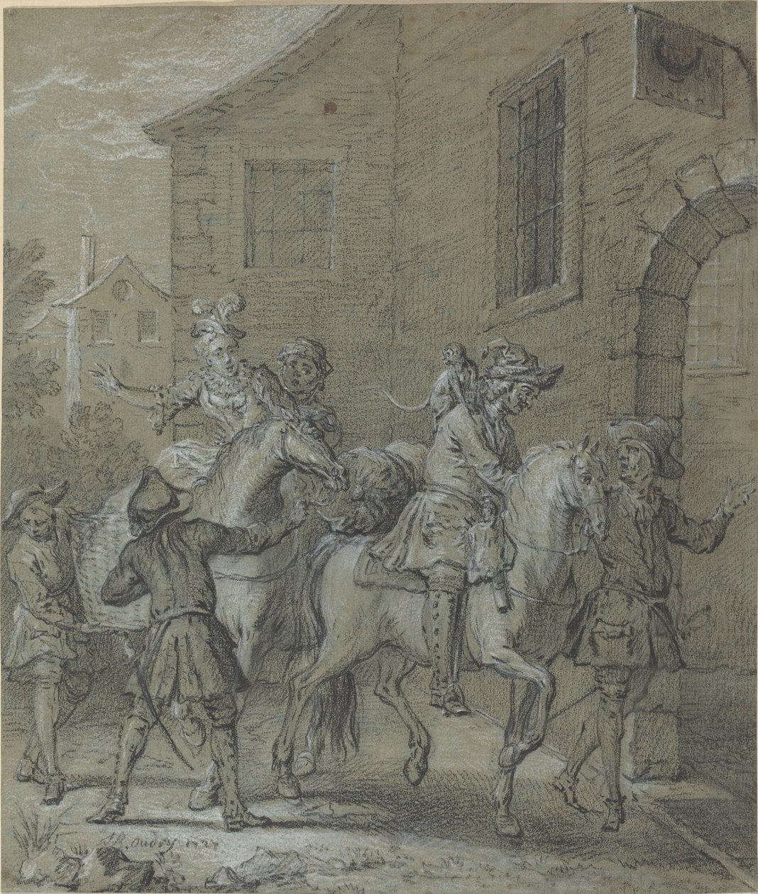 运营商在酒店业的到来 作者 让·巴蒂斯特·奥德里（Jean Baptiste Oudry）
