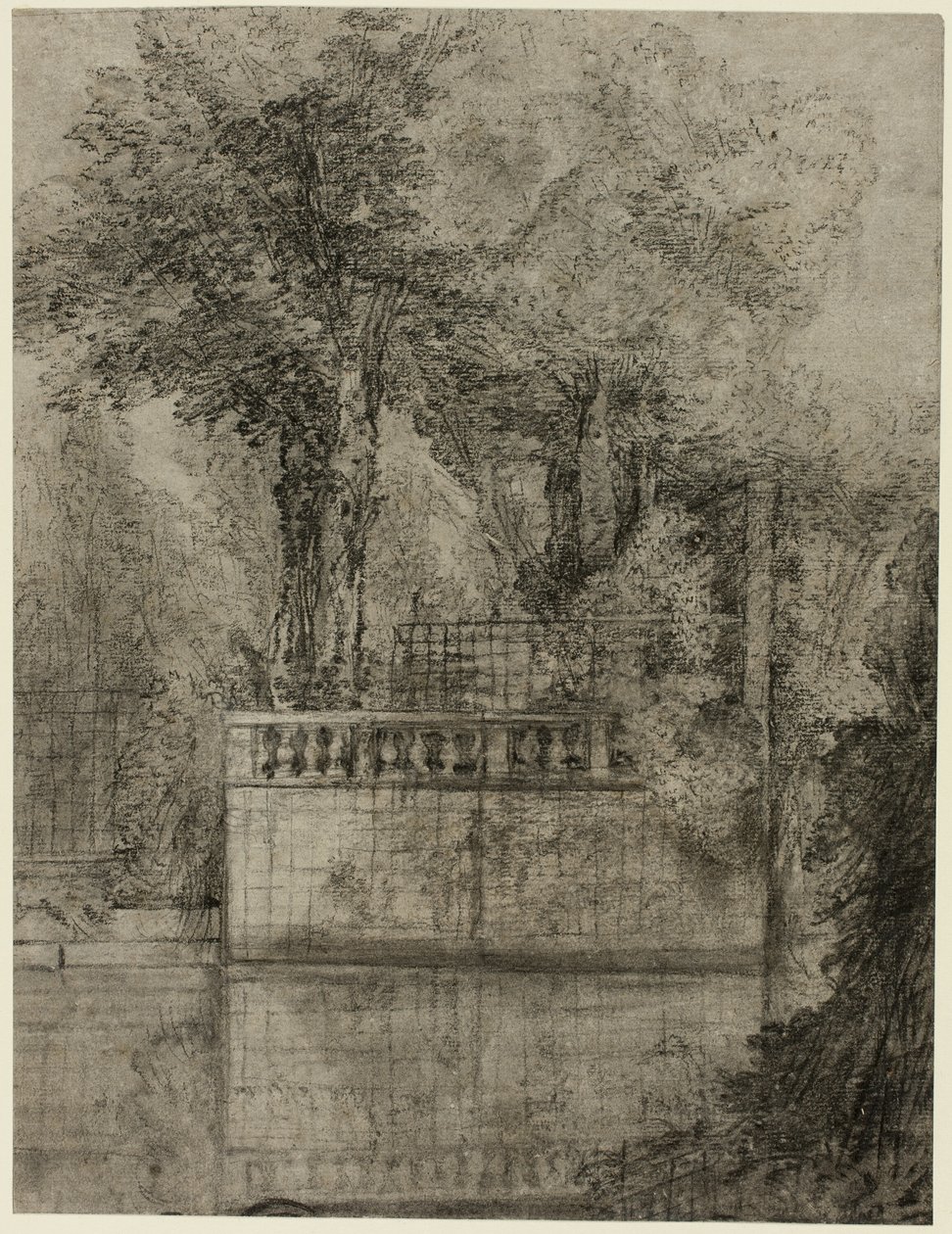 阿奎尔的花格结构和倒影池 作者 让·巴蒂斯特·奥德里（Jean Baptiste Oudry）