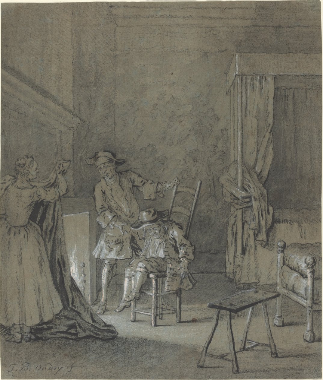 拉戈丁沉醉于La Rancune中 作者 让·巴蒂斯特·奥德里（Jean Baptiste Oudry）