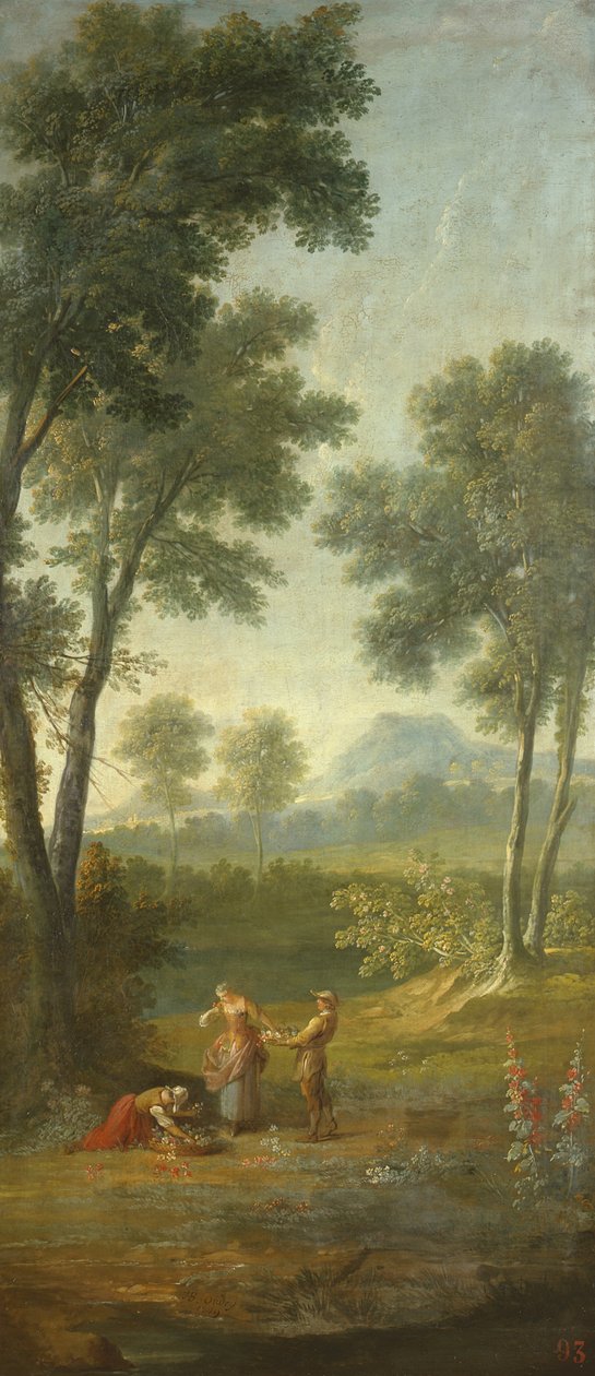 花卖家（嗅觉）1749 作者 让·巴蒂斯特·奥德里（Jean Baptiste Oudry）