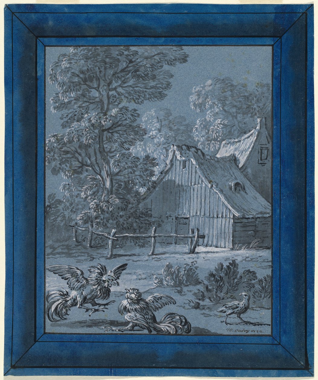 鹧鸪和鸡群 作者 让·巴蒂斯特·奥德里（Jean Baptiste Oudry）