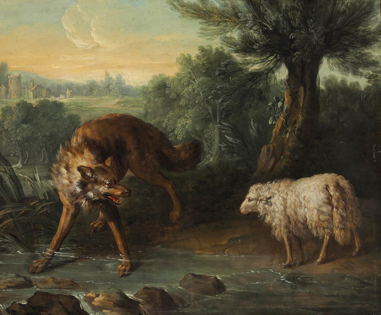 狼与羔羊 作者 让·巴蒂斯特·奥德里（Jean Baptiste Oudry）