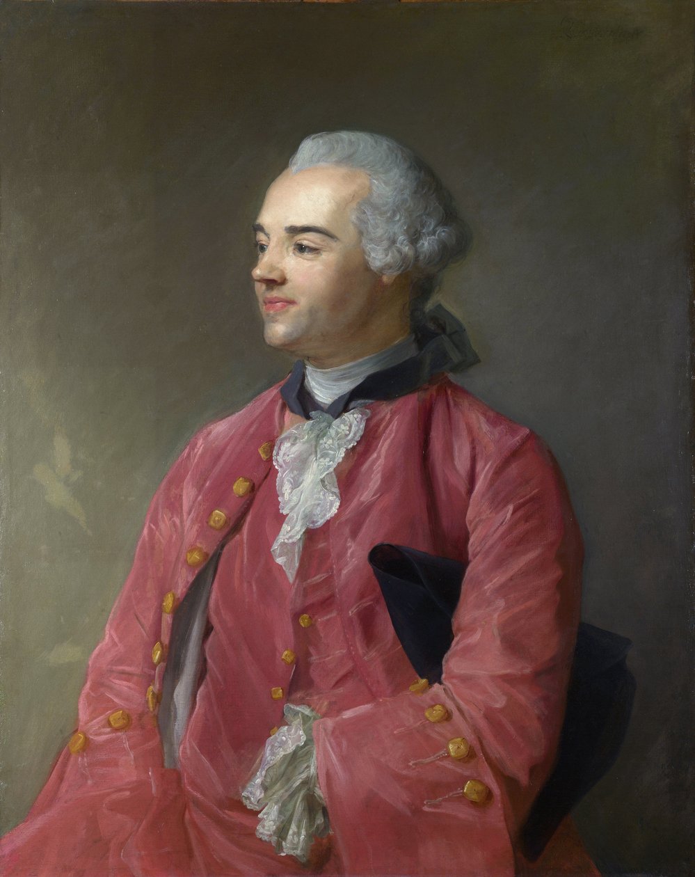 Perronneau, Jean-Baptiste (1715-1783) 作者肖像 Jacques Cazotte (1719-1792) 布面油画，约 1760 年伦敦国家美术馆 92,1x73 作者 让-巴蒂斯特·佩罗诺