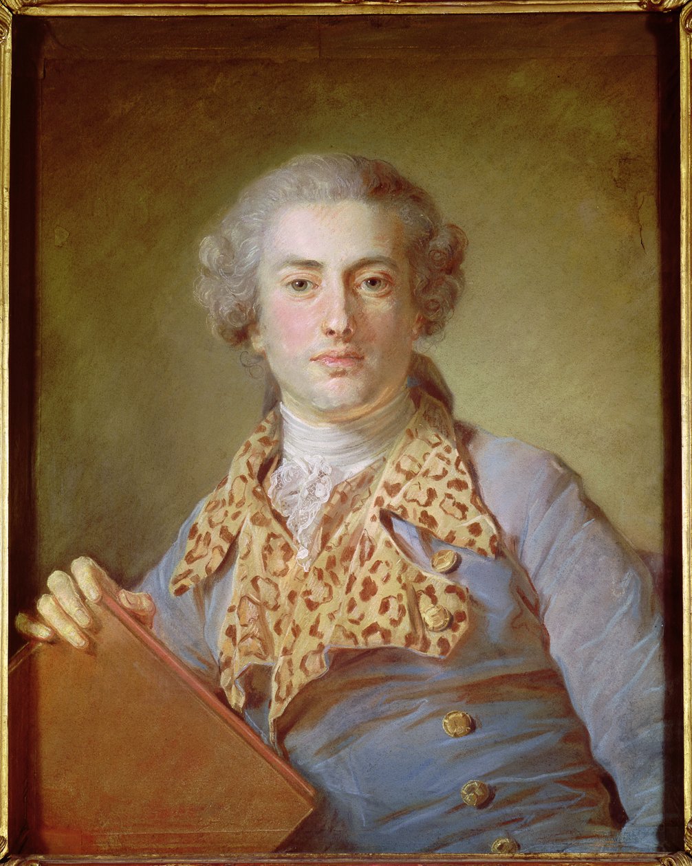 Jean-Georges Noverre（1727-1810）的肖像，1764年（纸上粉彩） 作者 让-巴蒂斯特·佩罗诺
