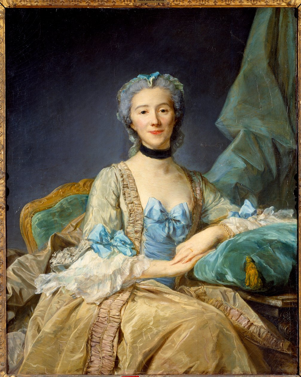 索尔坎维尔夫人的肖像 - 让-巴蒂斯特-佩罗诺(Jean Baptiste Perronneau)(1715-1783)的画作 - h s/t 1,01 x 0,81m - 巴黎，卢浮宫博物馆 - 索尔坎维尔夫人的肖像。让-巴蒂斯特-佩罗诺（1715-1783）的绘画 - 1,01 x 0 作者 让-巴蒂斯特·佩罗诺