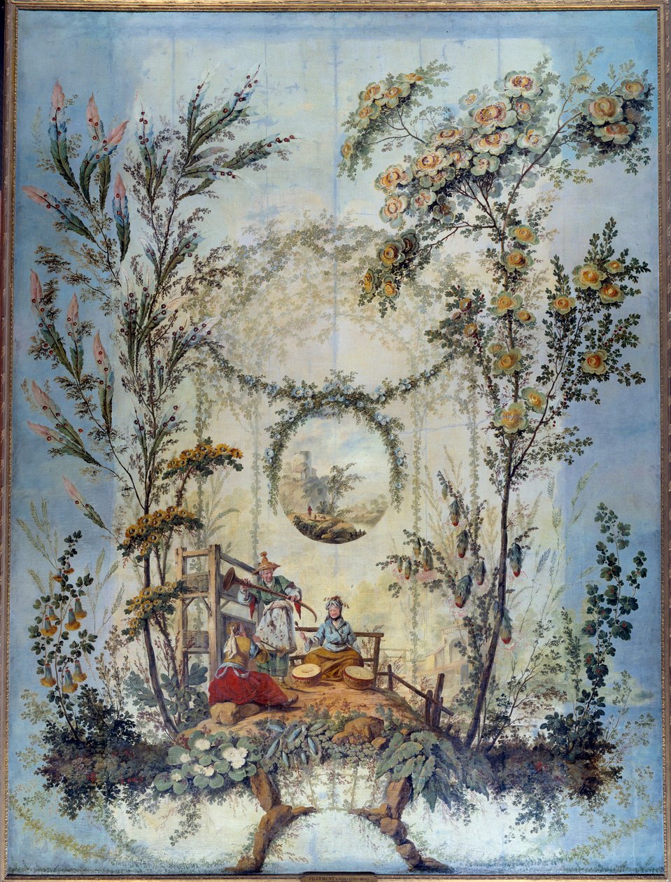 中国风：代表中国场景的装饰面板，由让·皮勒芒 (Jean Pillement)（1728-1808 年）执导 作者 让·巴蒂斯特·皮列曼