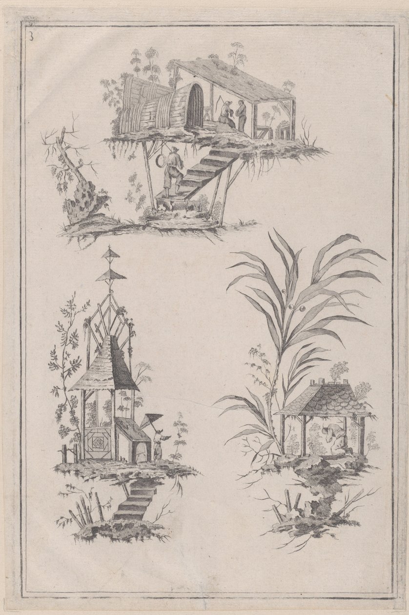 Chinoiserie装饰品，约1760-85。 作者 让·巴蒂斯特·皮列曼