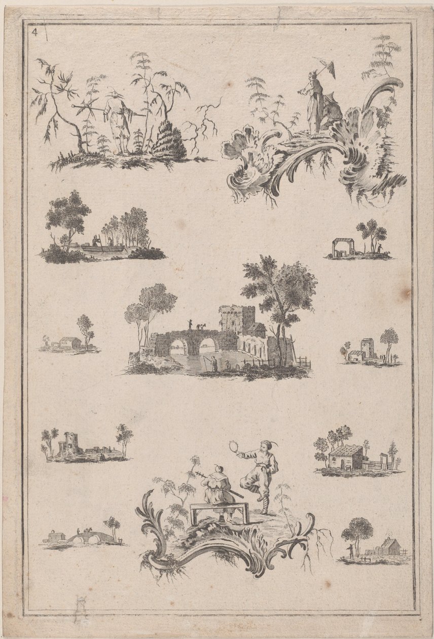 Chinoiserie装饰品，约1770年。 作者 让·巴蒂斯特·皮列曼