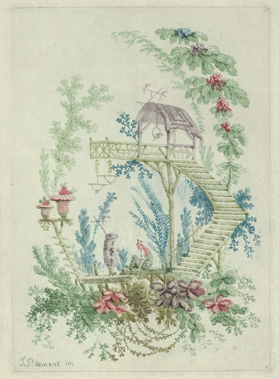中国风》选自《中国画集》（Nouvelle Suite de Cahiers de Dessins Chinois），1790-99。 作者 让·巴蒂斯特·皮列曼