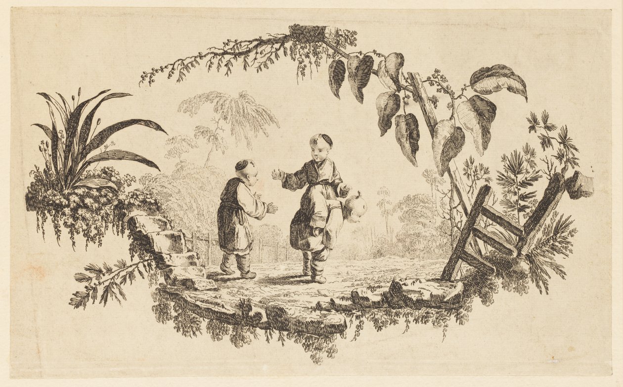 盘子，选自《中国儿童游戏集》（Recueil de Plusieurs Jeux d