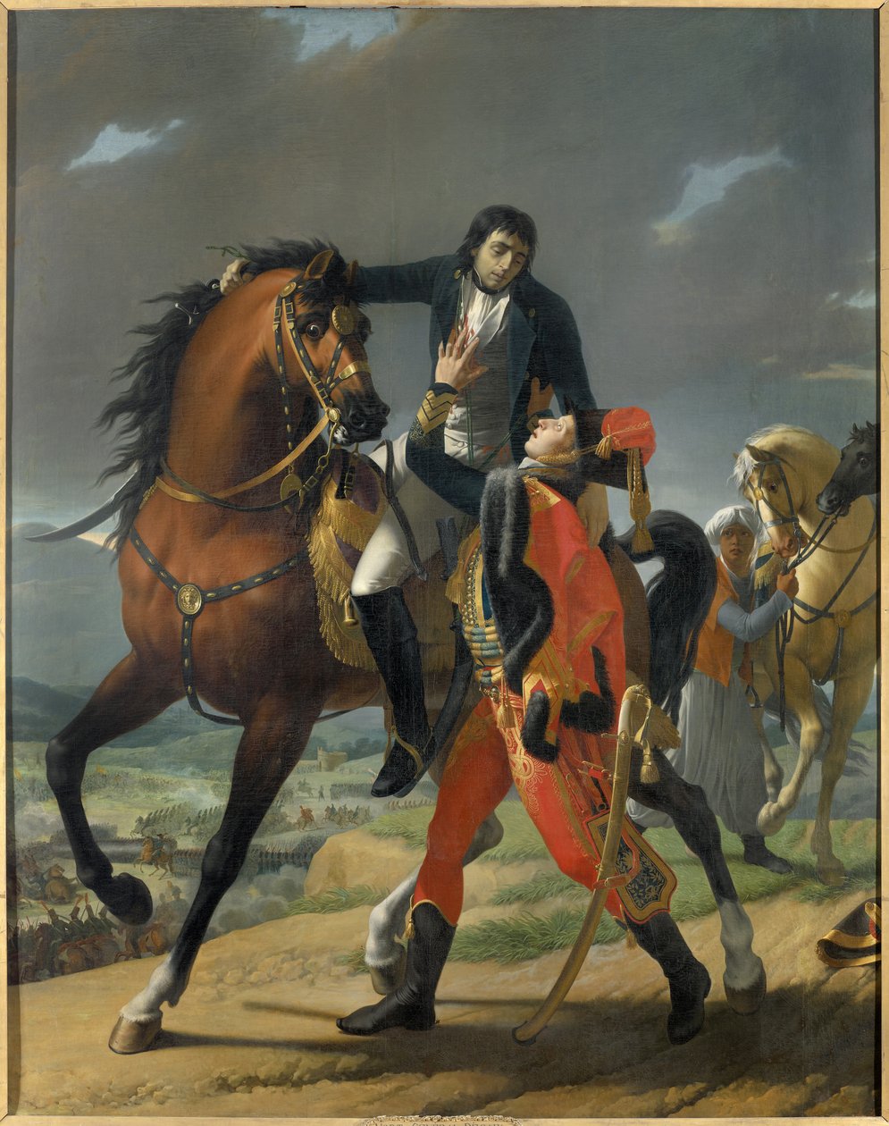 路易斯·查尔斯·安托万·德赛（Louis Charles Antoine Desaix）将军在1800年6月14日在马伦戈（Marengo）战役中去世 作者 让-巴蒂斯特·雷尼奥
