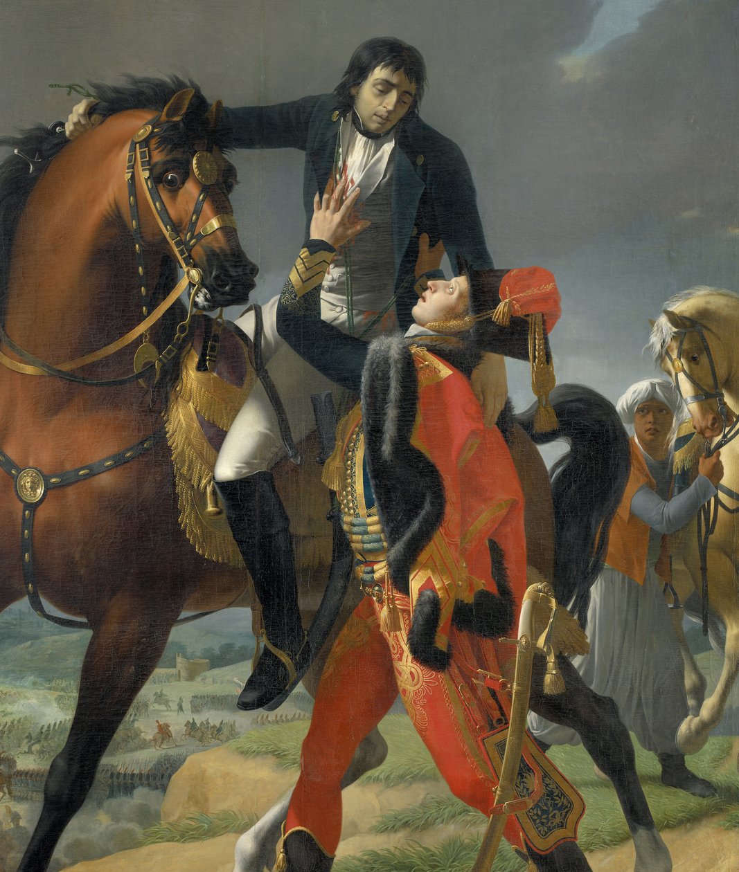 路易斯·查尔斯·安托万·德赛（Louis Charles Antoine Desaix）将军在1800年6月14日在马伦戈（Marengo）战役中去世 作者 让-巴蒂斯特·雷尼奥