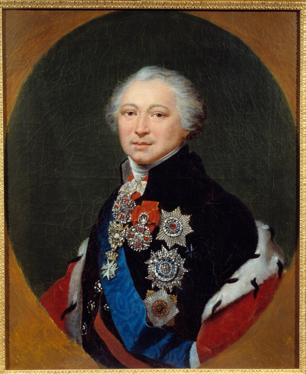 亚历山大·鲍里索维奇·库拉金王子 (Prince Alexander Borisovich Kourakin) 的肖像 (1752-1818) Jean Baptiste Regnault (1754-1829) 绘画 19 世纪巴黎，荣誉军团博物馆 作者 让-巴蒂斯特·雷尼奥