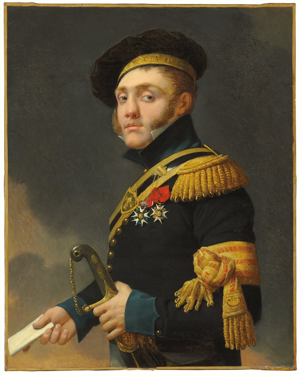 艺术家儿子安托万·路易·雷格诺（Antoine-Louis Regnault）的肖像 作者 让-巴蒂斯特·雷尼奥