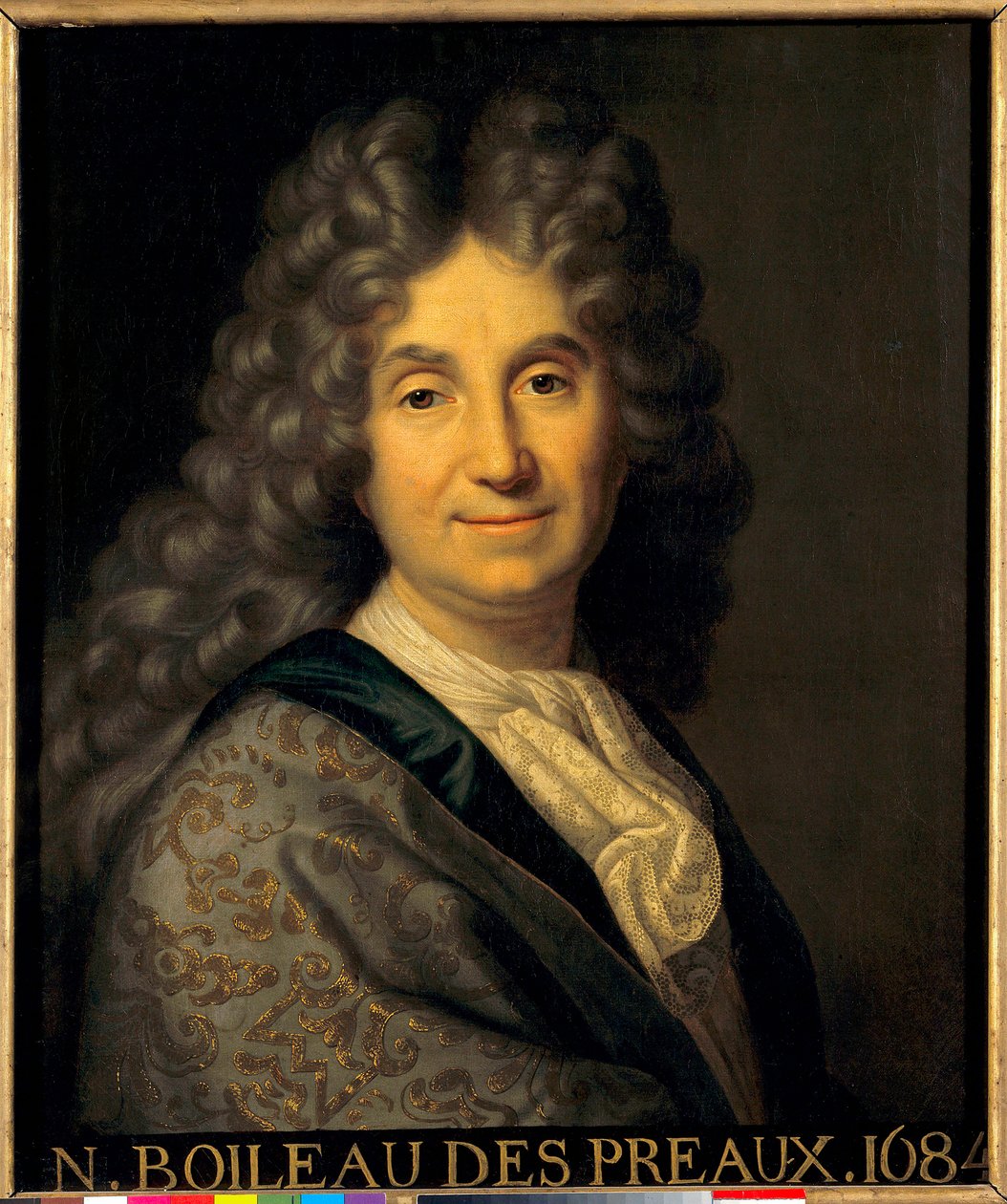 Nicolas Boileau Despreaux (Boileau-Despreaux) (1636-1711) 的肖像 - Jean Baptiste Santerre (1651-1717) 的绘画 作者 让·巴蒂斯特·桑特尔