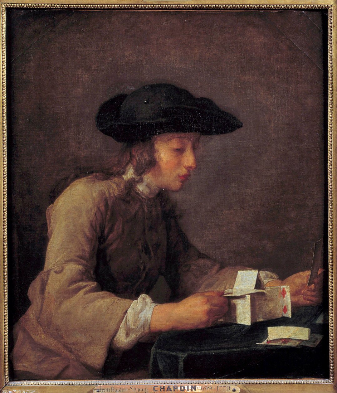 Le chateau de cartes 画作：Jean Baptiste Simeon Chardin (1699-1779) 18世纪 太阳。0,77x0,68米 作者 让·巴蒂斯特·西蒙·查尔丁